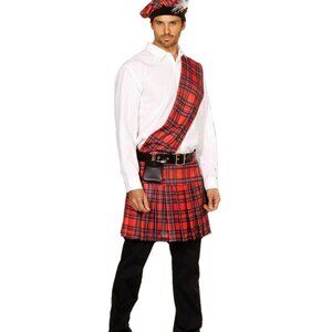 NEW Hot Scottie Scottish Costume Adult  Mens Large   Halloween  Renaissance Fest